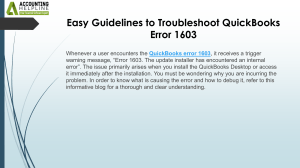 Troubleshoot QuickBooks Error 1603: Easy Guidelines