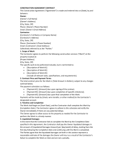 CONSTRUCTION AGREEMENT CONTRACT -for fill up