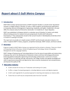 E-Soft Metro Campus Report: Analysis & Industry Overview