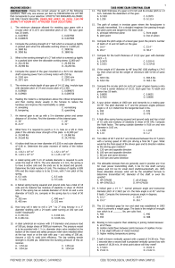 Machine Design Exam: Gears, Bolts, Springs, Materials