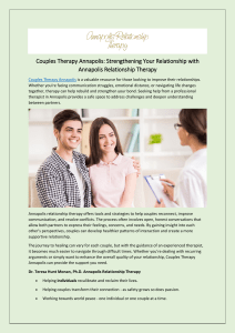 Couples Therapy Annapolis: Strengthening Your Relationship with Annapolis Relationship Therapy