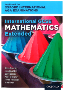 International GCSE Mathematics Extended Textbook