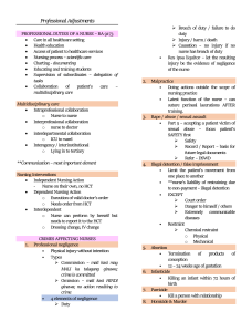 Nursing Duties, Crimes, and Laws in the Philippines