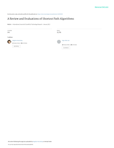 Shortest Path Algorithms Review & Evaluation