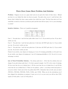 Monty Hall Problem: Solution & Probability