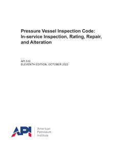 API 510 Pressure Vessel Inspection Code
