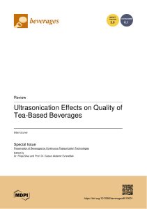 Ultrasonication Effects on Tea Quality: A Review