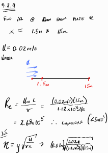 Fluid Mechanics: Reynolds Number & Boundary Layer Calculation