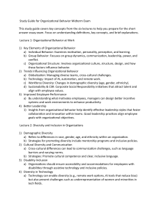 Study Guide for Organizational Behavior Midterm Exam