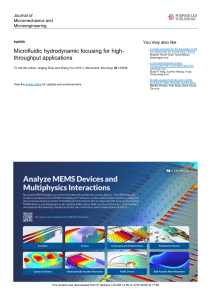 Microfluidic Hydrodynamic Focusing for High-Throughput Applications