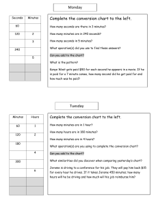 Time & Length Conversion Worksheet