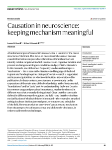 Causation in Neuroscience: Mechanism Meaning