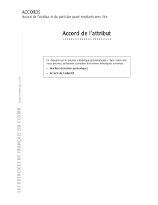 8 - ACCORD DE LATTRIBUT DU SUJET