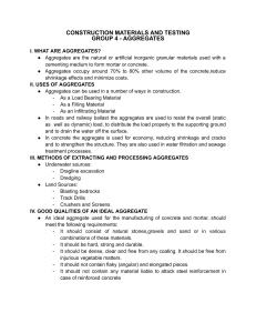 Aggregates in Construction: Properties & Testing