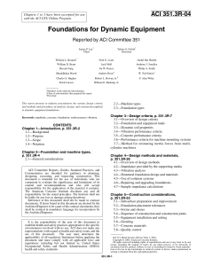 Dynamic Equipment Foundations Design Report