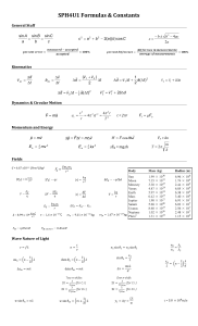 Formula Sheet Khalid 2022-2023