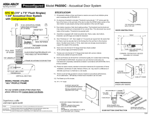 Acoustical Door System Specs: PAS50C & PAS50A