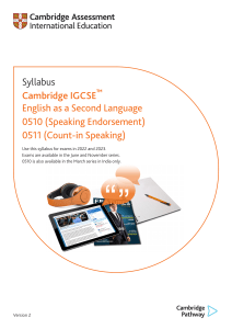 IGCSE ENGLISH AS SECOND LANGUAGE 2022-2023-syllabus