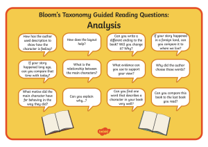 Guided Reading Questions by Bloom's Taxonomy