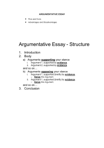 Argumentative Essay Structure Guide