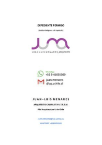 Expediente Permiso Juan Luis Menares Arquitecto