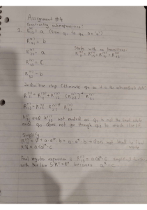 Regular Expression Assignment: Subexpression Construction