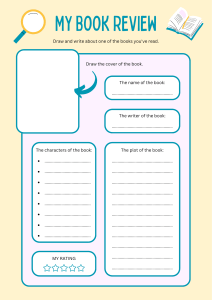 Book Review Worksheet