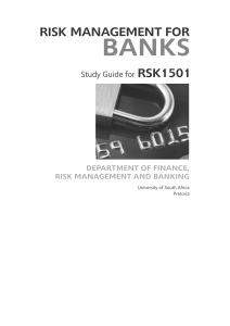 Risk Management for Banks Study Guide