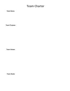 Team Charter Template