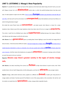 UNIT 5-LIS 1-Manga- KEY (1)