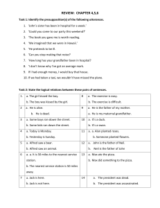 Semantics Review: Chapters 4, 5, 6