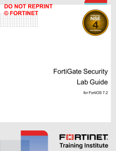 FortiGate Security Lab Guide for FortiOS 7.2