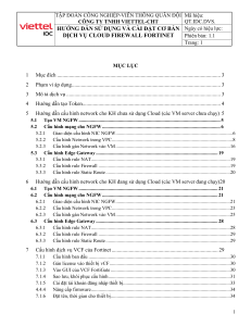 Viettel Cloud Firewall Fortinet Setup Guide