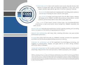 PARWCC Code of Business Ethics