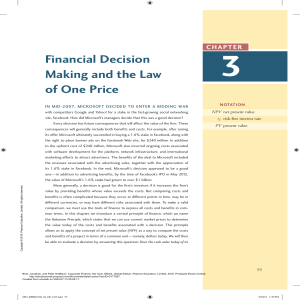 Financial Decision Making & Law of One Price