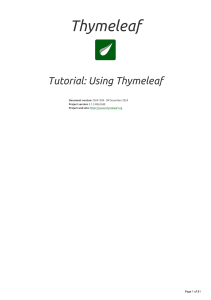 Thymeleaf Tutorial: Using Thymeleaf