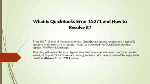 QuickBooks Error 15271: How to Resolve It