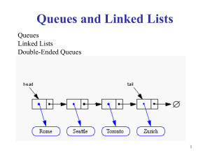 Queues, Linked Lists, and Deques Presentation