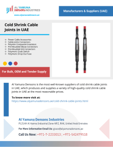 Cold Shrink Cable Joints in UAE