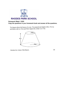 Frustum Volume Homework