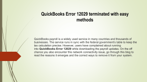 QuickBooks Error 12029: Easy Fixes for Payroll Issues