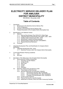 Amajuba Electricity Service Delivery Plan