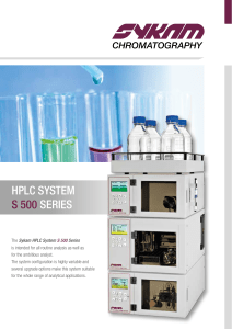 Sykam HPLC System S 500 Series Product Brochure