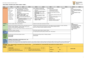 Grade 11 History Annual Teaching Plan