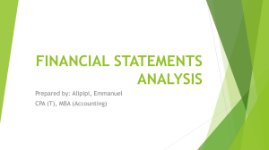 Financial Statement Analysis Presentation