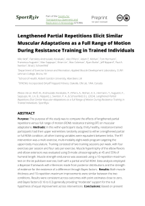 Partial vs Full ROM Resistance Training: Muscle Adaptations