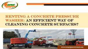 Rent Concrete Pressure Washer: Efficient Cleaning