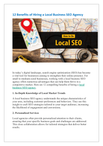 Local SEO Agency Benefits: 12 Advantages