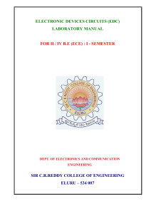 EDC Lab Manual: Diode & Transistor Circuits