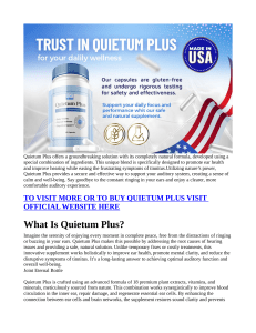 Quietum Plus 2025 TOP CHOICES Read Hoax Or Legitimate